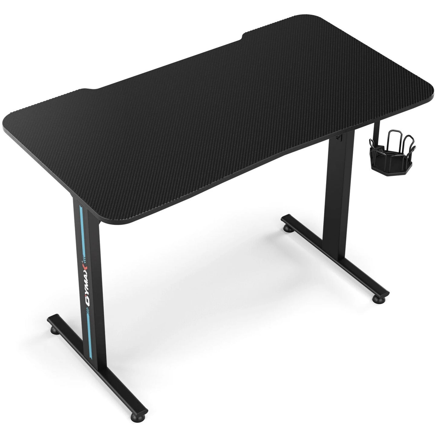 Gaming Desk Home Office PC Computer Desk W/Led Lignt&Gaming Handle Rack
