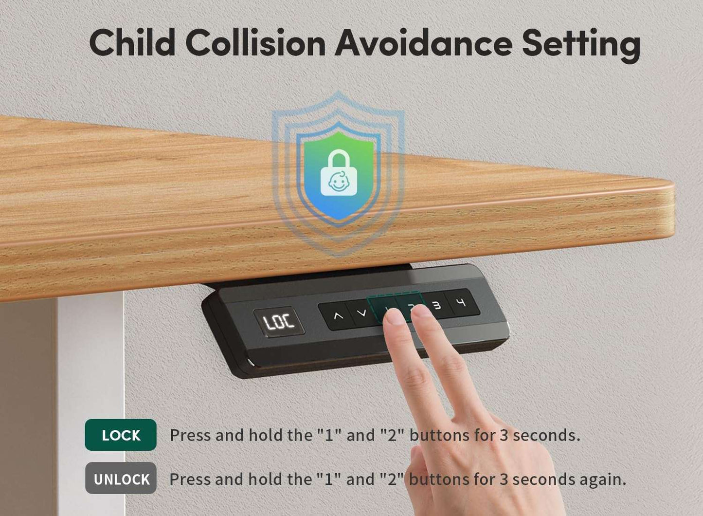 40 X 24 Inch Height Adjustable Electric Standing Desk with Double Drawer, Computer Desk, Home Office Stand up Table with 4 Height-Adjustable Feets & 2 Hooks, Light Rustic