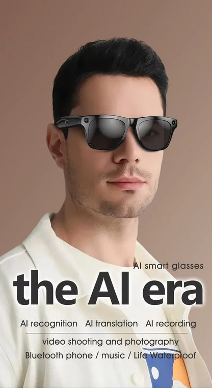 1080P HD Smart Glasses Color-Changing Lens 800W Pixel Bluetooth AI GPT Camera Call Voice Assistant Translate Identify Objects