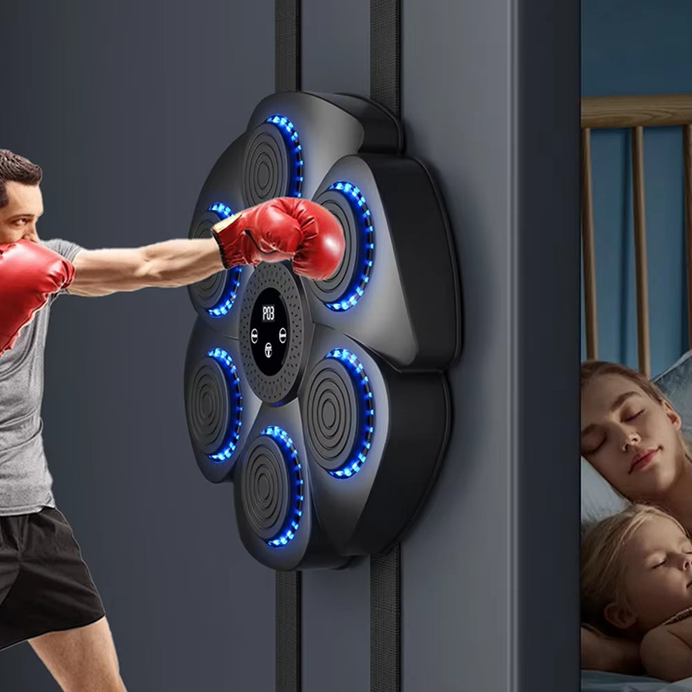Smart Music Boxing Machine Bluetooth Boxing Reaction Wall Target Muay Thai Training Sandbag RGB Light Punching Equipment ﻿