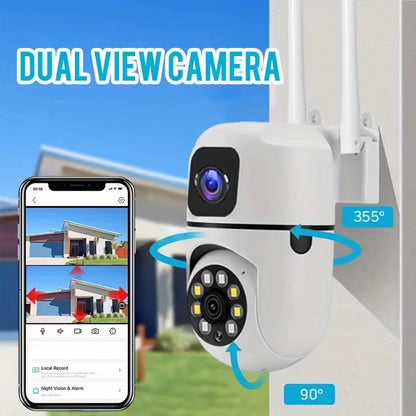 6MP Dual Lens Wifi Camera 2.4Ghz Wifi Security Camera Protection Full Color Night Vision PTZ Video Wifi Surveillance Camera Home