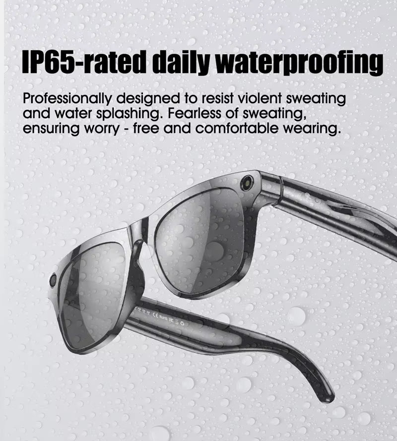 1080P HD Smart Glasses Color-Changing Lens 800W Pixel Bluetooth AI GPT Camera Call Voice Assistant Translate Identify Objects