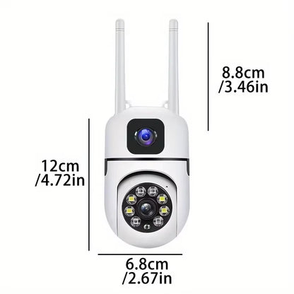 6MP Dual Lens Wifi Camera 2.4Ghz Wifi Security Camera Protection Full Color Night Vision PTZ Video Wifi Surveillance Camera Home
