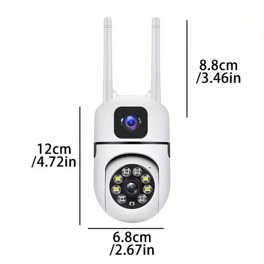 6MP Dual Lens Wifi Camera 2.4Ghz Wifi Security Camera Protection Full Color Night Vision PTZ Video Wifi Surveillance Camera Home