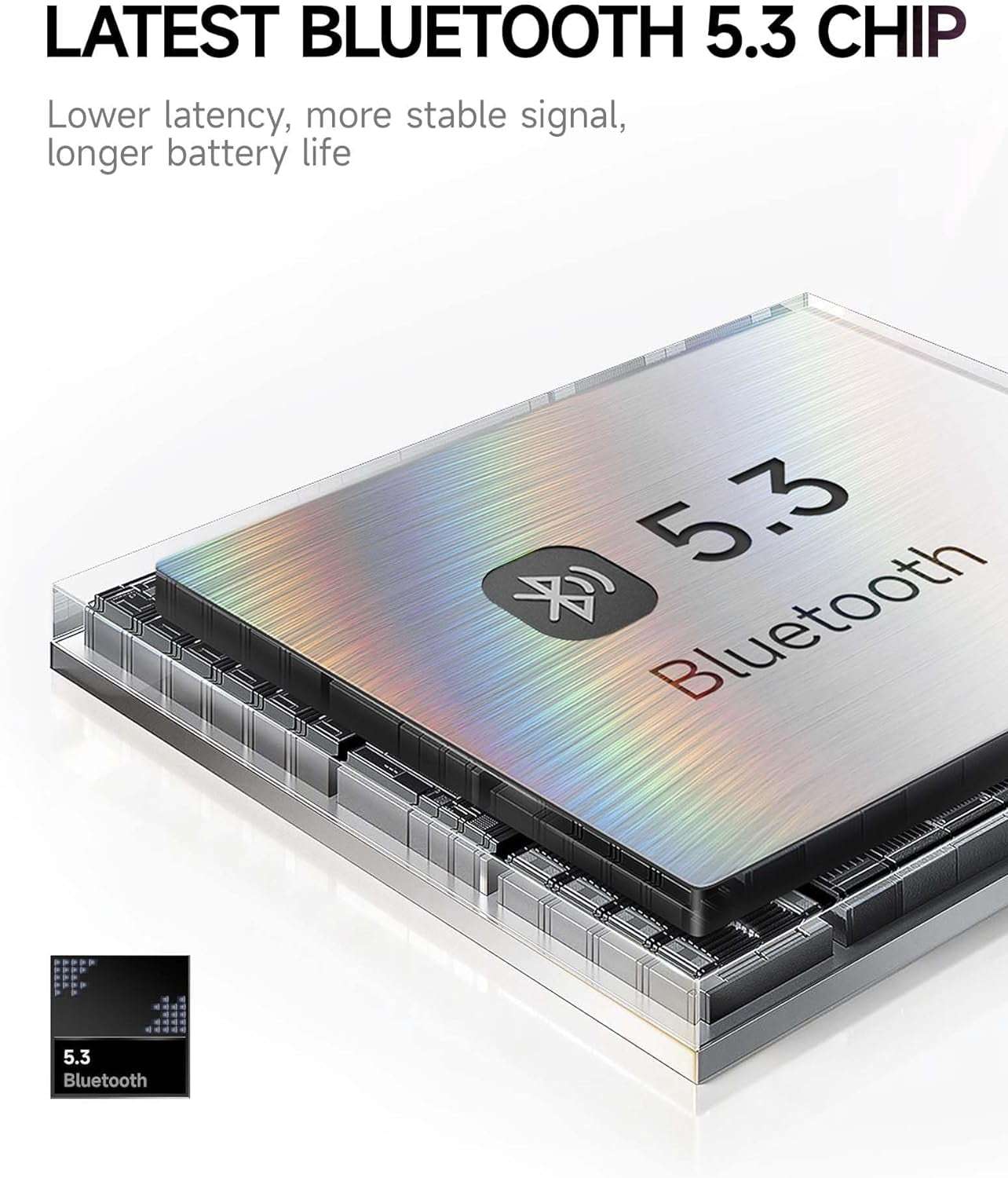 B8 Bluetooth Headphones, 120H Playtime Headphones Wireless Bluetooth