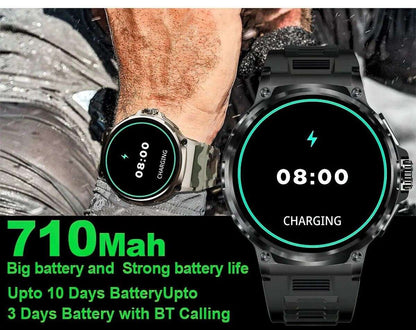 1.85" Ultra HD Smartwatch GPS Bluetooth Call Health Monitoring Watch Gym Gift