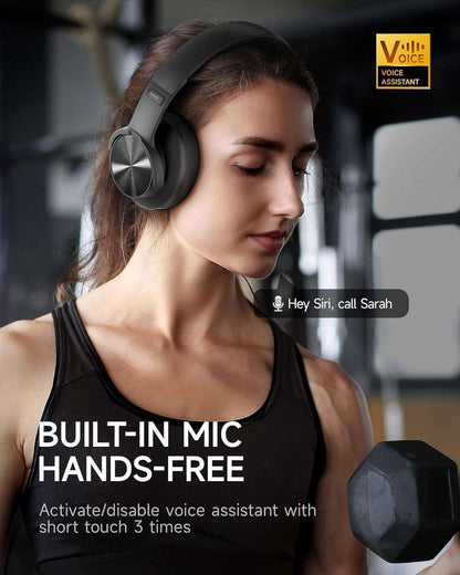 B8 Bluetooth Headphones, 120H Playtime Headphones Wireless Bluetooth